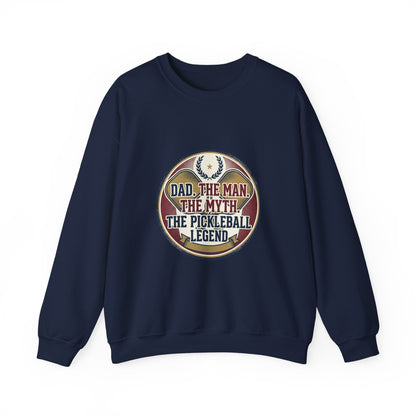 Pickleball Legend Dad Crewneck Sweatshirt – Perfect Gift for Pickleball Players