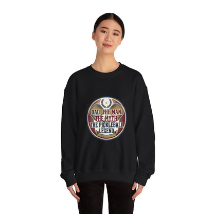 Pickleball Legend Dad Crewneck Sweatshirt – Perfect Gift for Pickleball Players