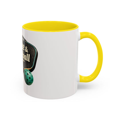 Powered by Coffee & Pickleball Mug | Funny Pickleball Coffee Cup
