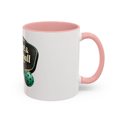 Powered by Coffee & Pickleball Mug | Funny Pickleball Coffee Cup