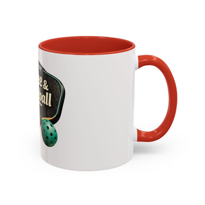 Powered by Coffee & Pickleball Mug | Funny Pickleball Coffee Cup