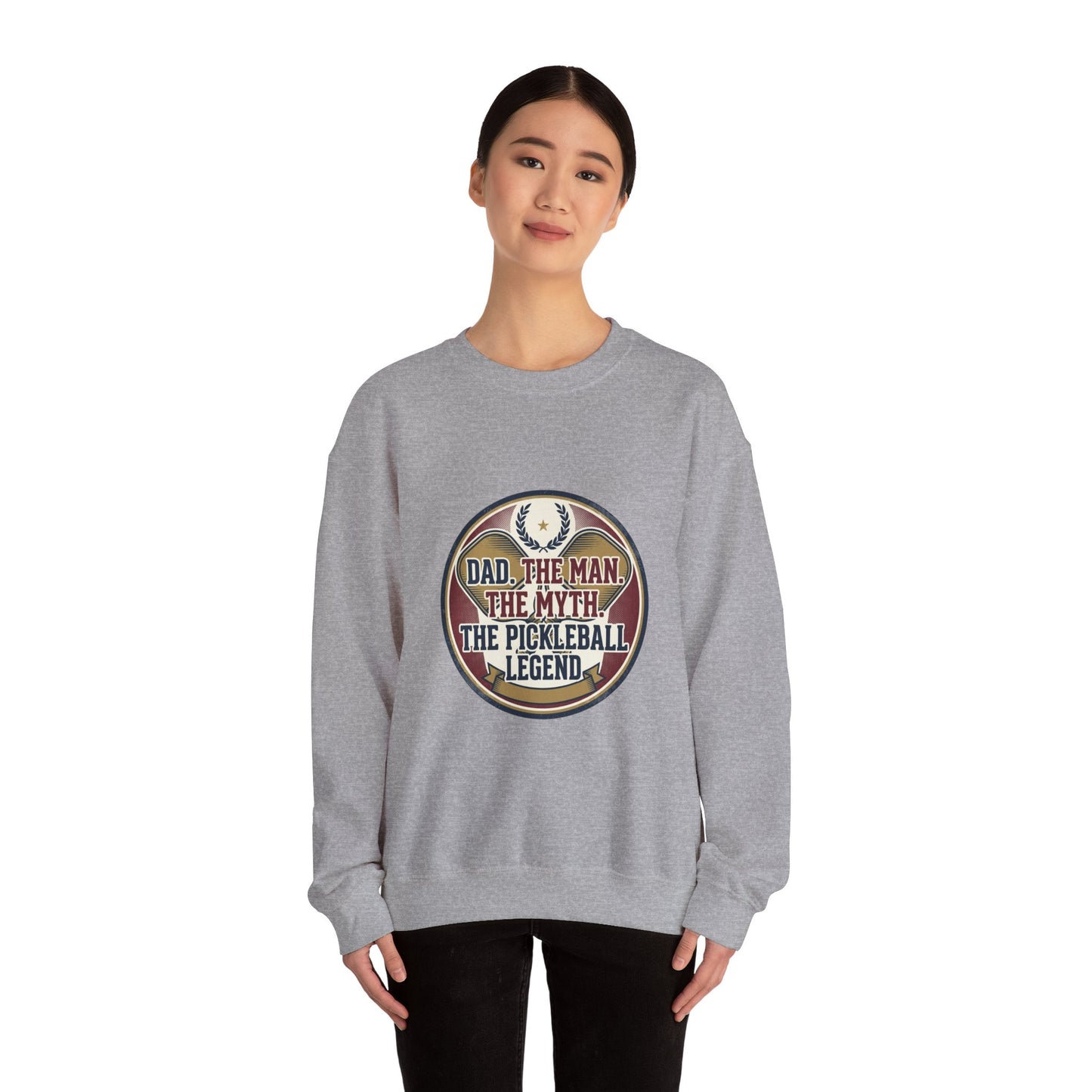 Pickleball Legend Dad Crewneck Sweatshirt – Perfect Gift for Pickleball Players