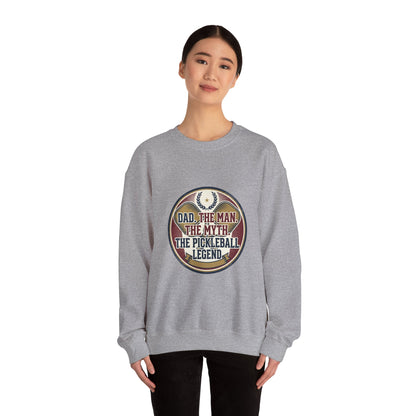Pickleball Legend Dad Crewneck Sweatshirt – Perfect Gift for Pickleball Players