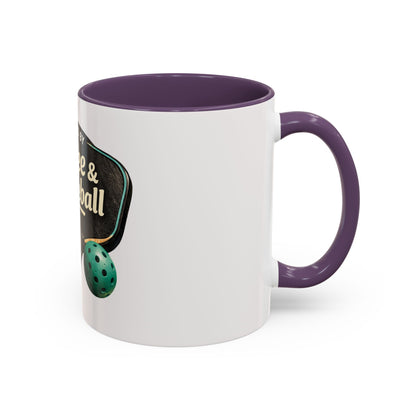 Powered by Coffee & Pickleball Mug | Funny Pickleball Coffee Cup