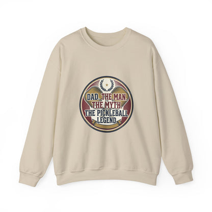 Pickleball Legend Dad Crewneck Sweatshirt – Perfect Gift for Pickleball Players