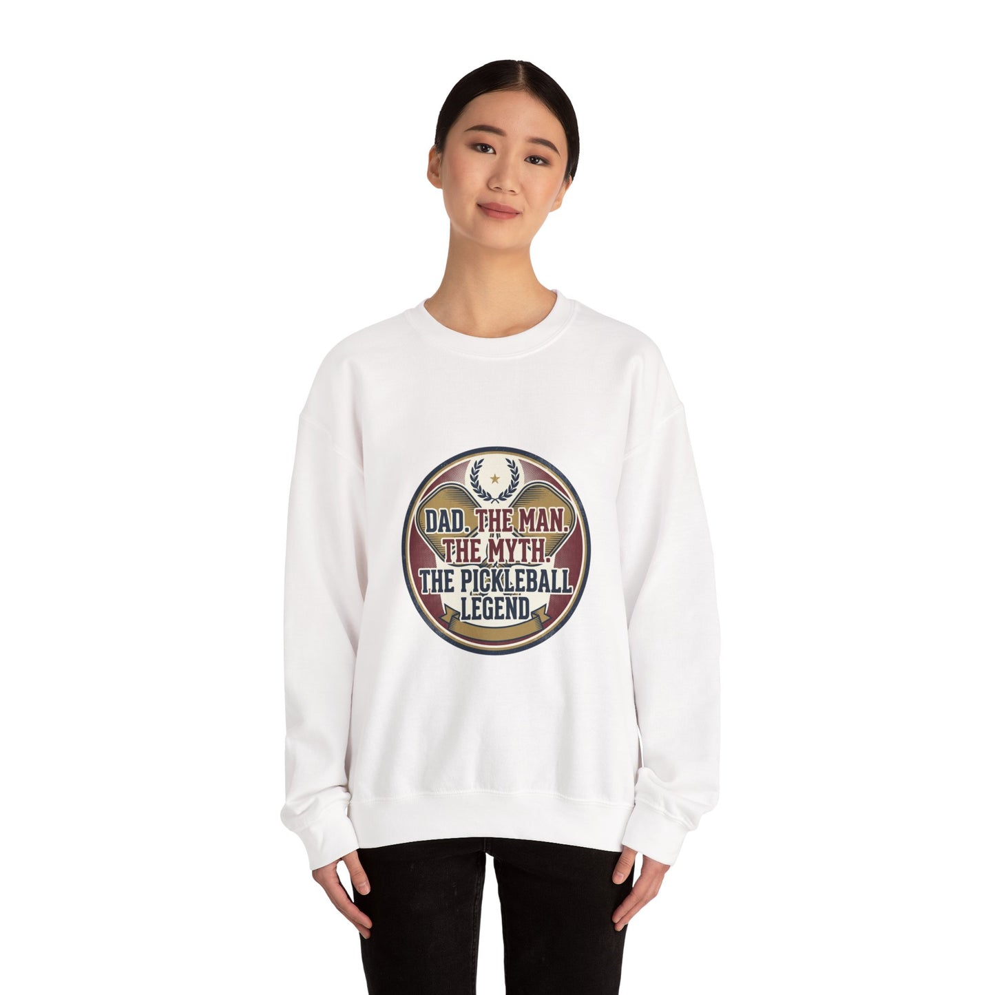 Pickleball Legend Dad Crewneck Sweatshirt – Perfect Gift for Pickleball Players