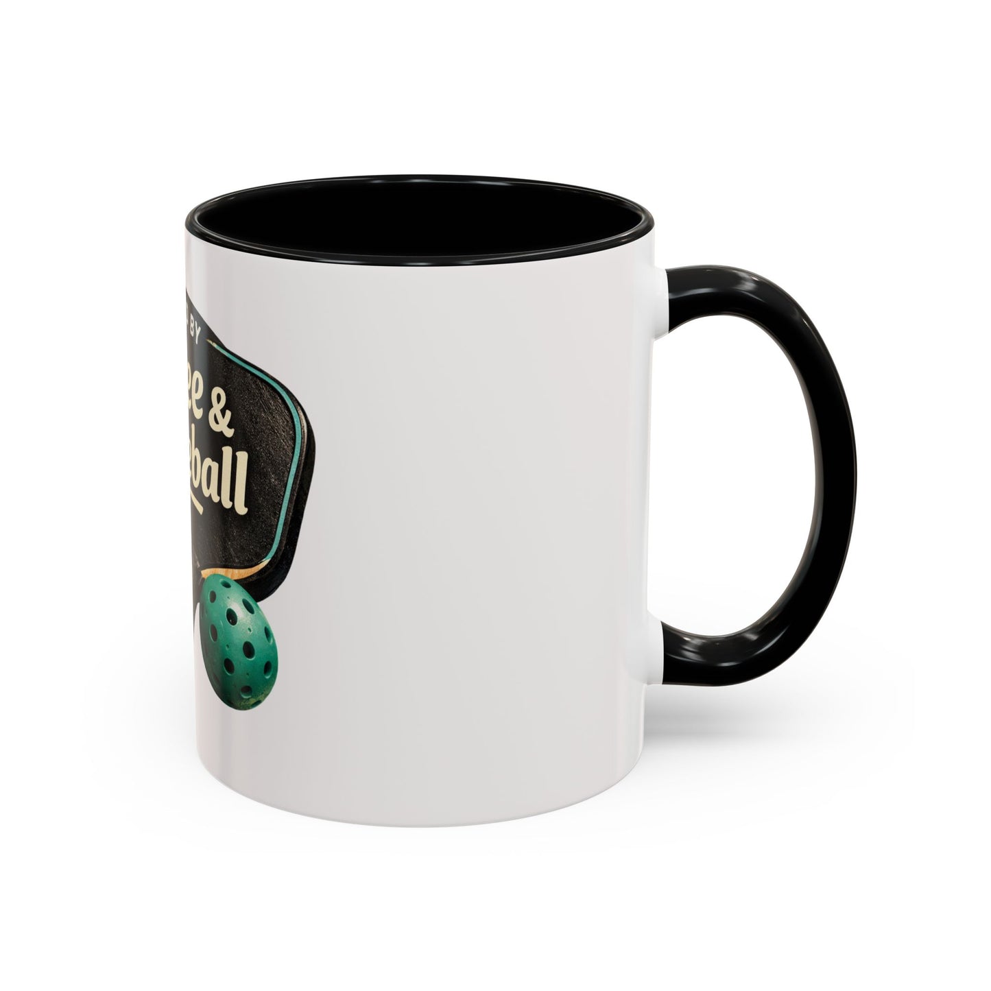 Powered by Coffee & Pickleball Mug | Funny Pickleball Coffee Cup