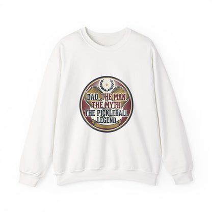 Pickleball Legend Dad Crewneck Sweatshirt – Perfect Gift for Pickleball Players