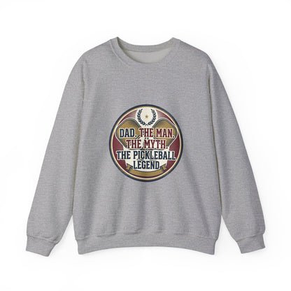 Pickleball Legend Dad Crewneck Sweatshirt – Perfect Gift for Pickleball Players