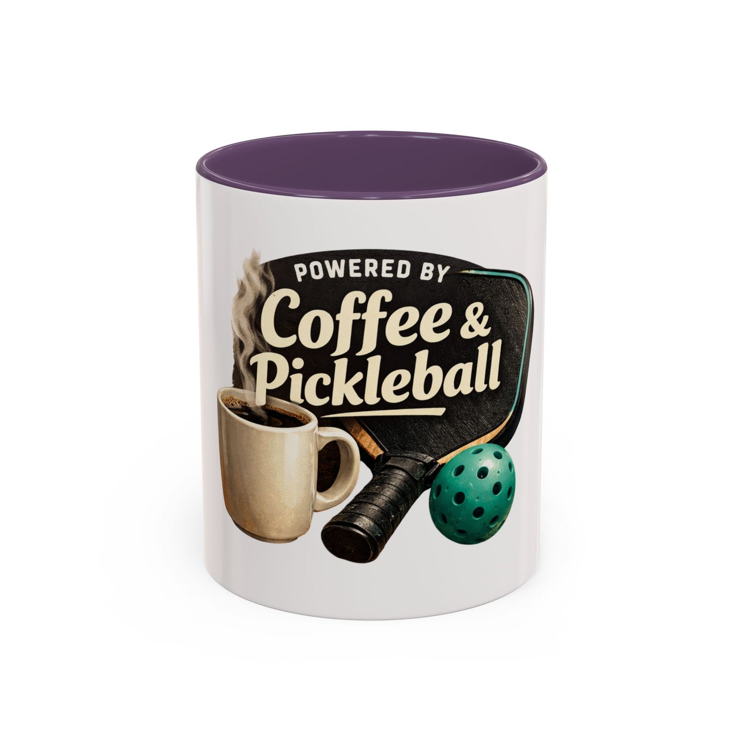 Powered by Coffee & Pickleball Mug | Funny Pickleball Coffee Cup