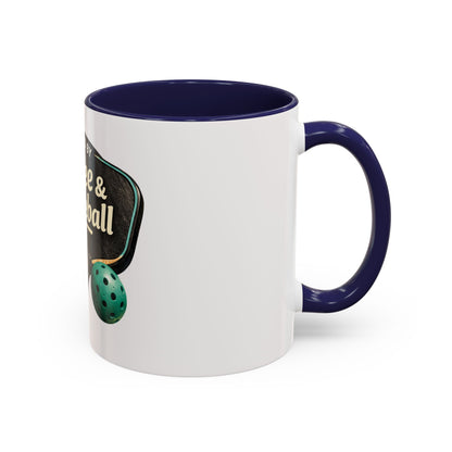 Powered by Coffee & Pickleball Mug | Funny Pickleball Coffee Cup