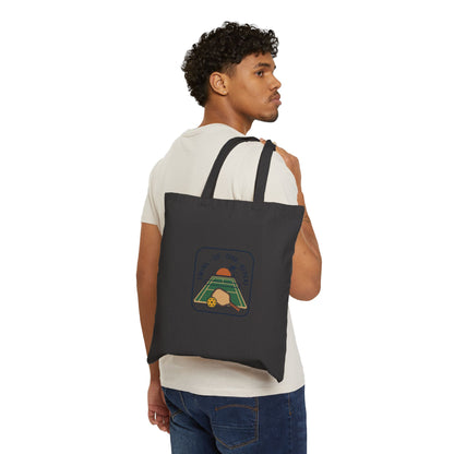 Swing Sip Dink Repeat Pickleball Tote Bag | Retro Court Canvas Bag